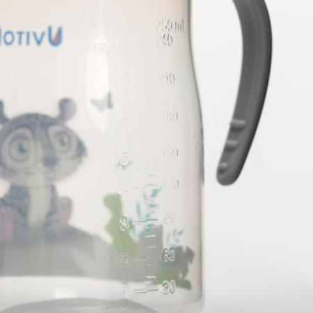 A bottle for feeding, wide throat, Ø50mm, 250ml. Zoo, Mix color-7