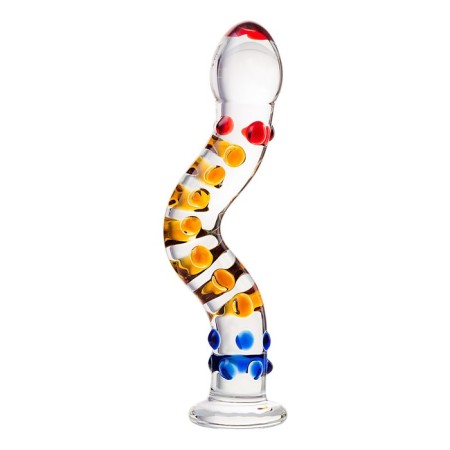 Unrealistic phallimitator Sexus Glass, glass, transparent, 20 cm-1