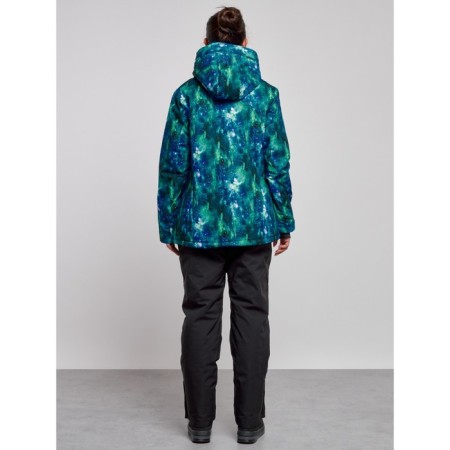 Ski costume female winter, size 52, blue color-3