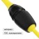 Bulas for rhythmic gymnastics inserted Grace Dance, 36 cm, yellow/black color