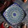 Largan Rishtan ceramics "Patterns", 25 cm, square, blue