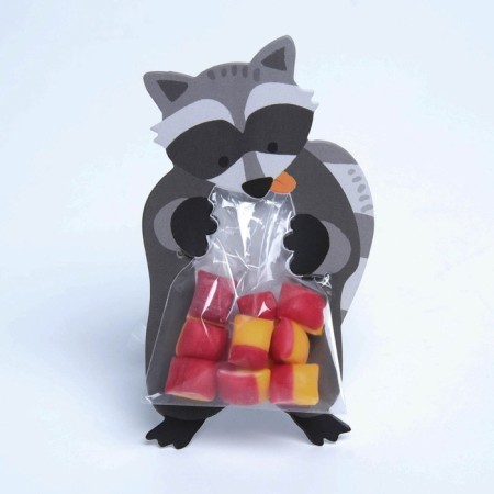 Package for sweets, confectionery packaging, “raccoon”, 11 x 6 cm