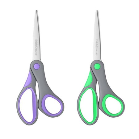 Scissors Erichkrause Comfort, 15 cm, handles with anti -slip rubber inserts, mix-2