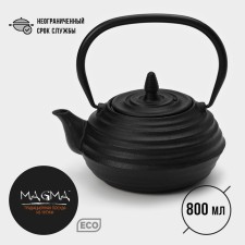 Cast iron kettle with enameled coating inside Magma 