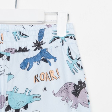 Pajama nursery from a flannel (shirt, trousers) KAFTAN "Dino", size 110-116, blue-8