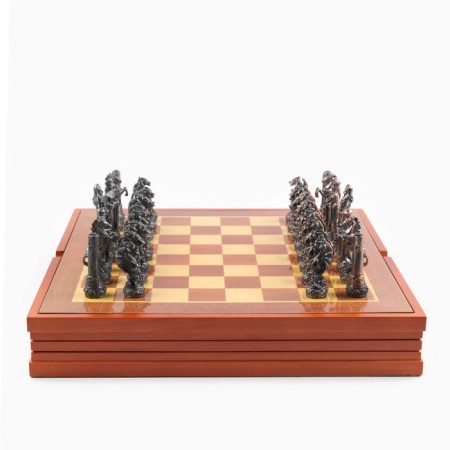 Souvenir chess "Middle Ages", h king-8 cm, h Parashka-5.6 cm. D-2 cm, 36 x 36 cm-5