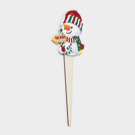Topper decorative "snowman" 8x24.5 cm-2