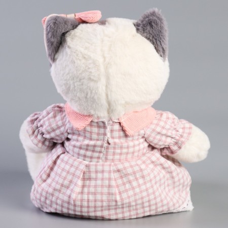 Soft toy "Little Friend", a cat in a pink dress-5