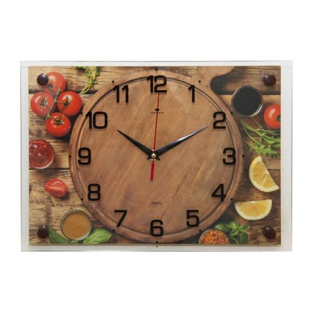 Wall clock: kitchen, "kitchen still life", silent, 25 x 35 cm