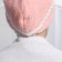 Cup for drying the hair with a button of the share, microfiber, pink color