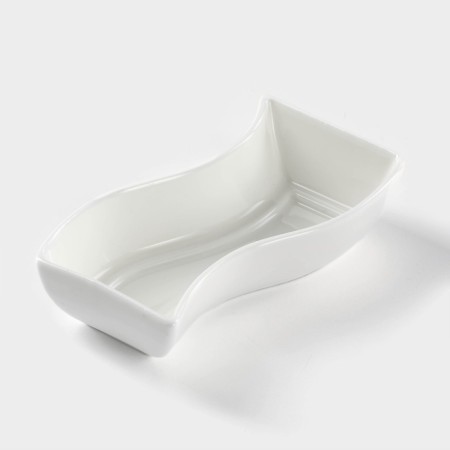 Porcelain dish, 9.5 × 5.5 cm, white color-1
