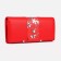 Women's wallet on magnets, red color