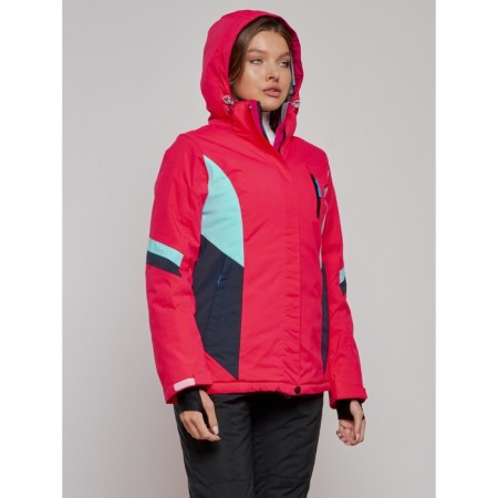 Ski jacket female winter, size 42, pink color-16