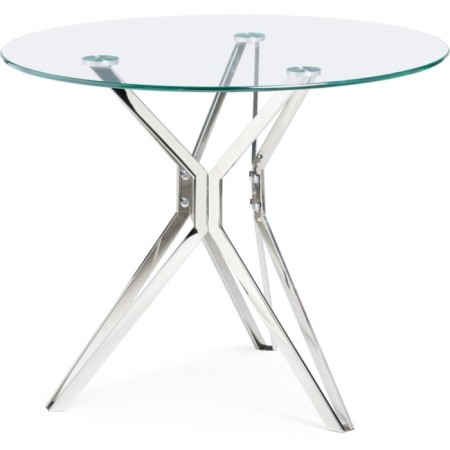Glass table Roko chrome 80x80x75 cm