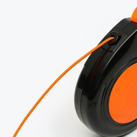 Roulette "Pigzon" reflective, 8 m, up to 50 kg, cable, rubberized handle, orange-2