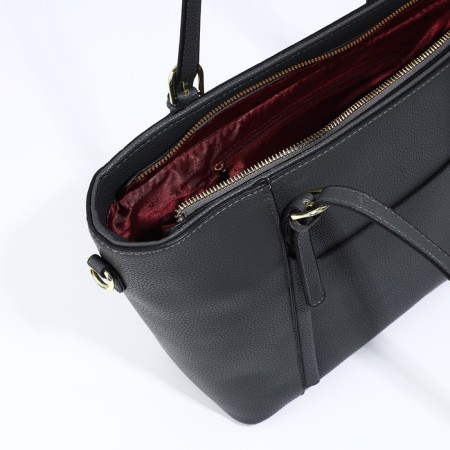 Zipper bag with zipper, gray color-5