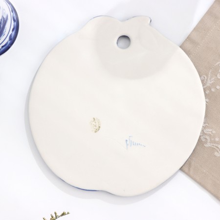 The cheese board "Apple", Gzhel, Porcelain, D = 23 cm-2