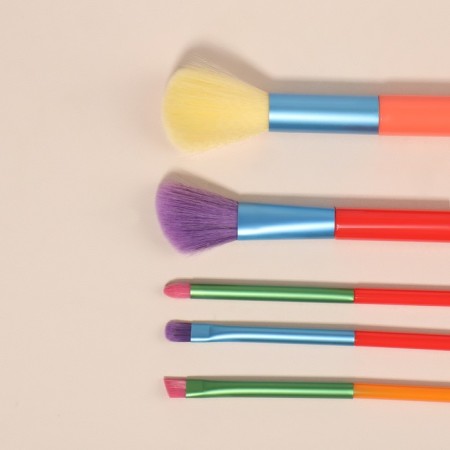 A set of makeup brushes "Pencil", 5 items, multi -colored-3