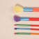 A set of makeup brushes "Pencil", 5 items, multi -colored