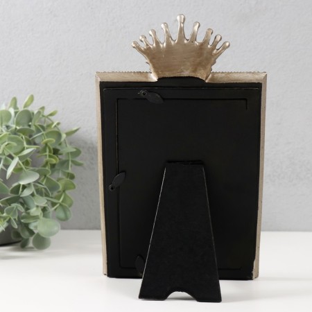 Photo frame Polystone 10x15 cm "Crown" gray-blue 13.7x2.8x23.2 cm-3