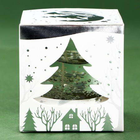 Gel candle in a glass with a decor inside the "blizzard" 5 x 5 x 6 cm-4