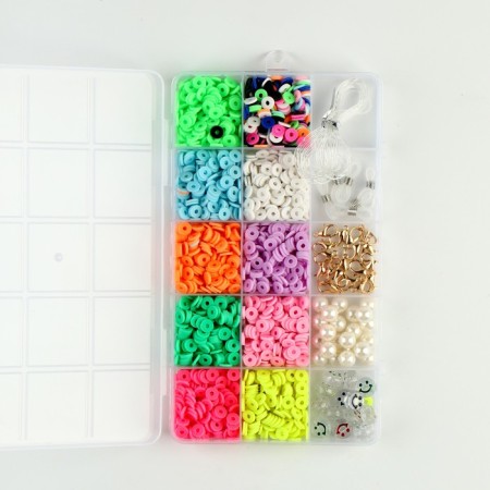 Set for creating jewelry, 12 colors, accessories, fishing line-1
