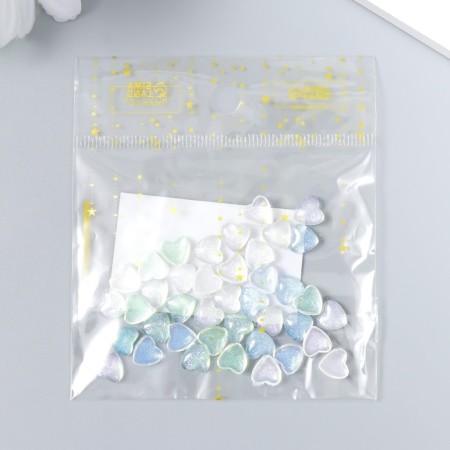 Decor for creativity Plastic "Hearts in Blue Tones" N-r 40 pcs.-3