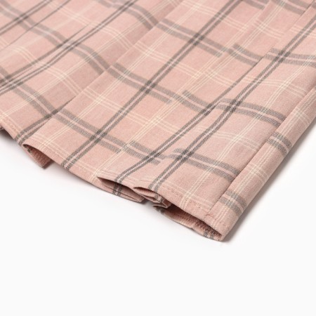 Women's skirt in Minaku fold: casual collection color pink cage, pr 44-7
