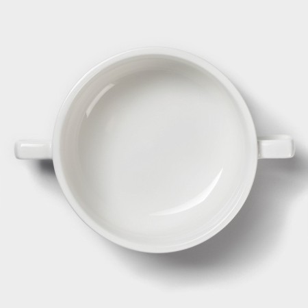 Porcelain broth Magistro "Blanche", 2 items: Boier 450 ml, saucer d = 18 cm, white color-2
