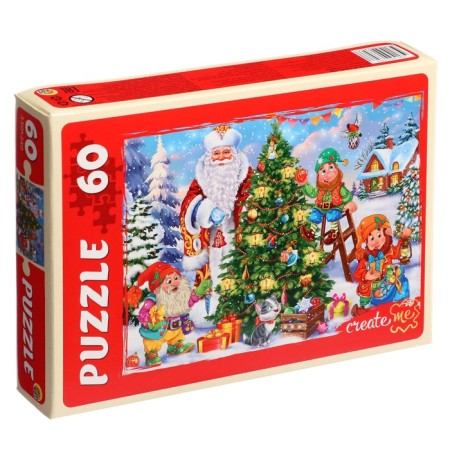 Puzzle "Santa Claus and Dwarf", 60 elements