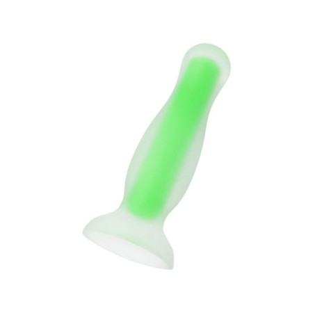 Anal plug luminous in the dark Victor Glow, waterproof, silicone, transparent, 10.5 cm-1