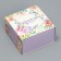 Gift folding box, packaging, "flowers", 14 x 14 x 8 cm