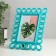 Photo frame plastic 10x15 cm "loops" blue 17.5x22 cm