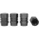 Caps for nipples, hexagonal, 4 pcs, titanium