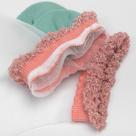 Women's socks glass minku pink/green color, size 36-37 (23 cm)-5