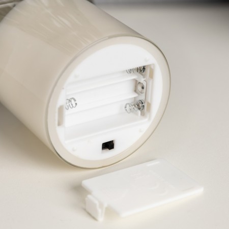 LED candle white, 7.5 × 10 × 7.5 cm, wax, plastic, batteries AAAX3 (not in the kit), glow warm white-2