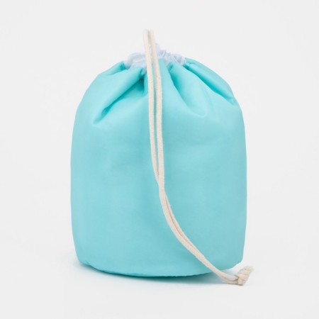 Cosmetic bag on a lace, with a wallet, blue color-1