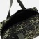 Cosmetic bag on a zipper, with a grid, khaki color/green