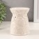 Aroma lamp ceramics "plant pattern" white aged 9.5x9.5x12 cm