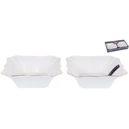 A set of curly salad bowls Balsford "Grace", new bone porcelain, d = 16 cm, 2 pcs