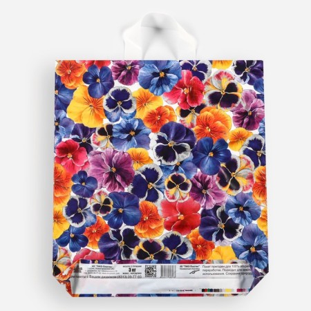 Package "Flowerers", polyethylene, with a loop pen, 42 x 38 cm, 37 μm-1