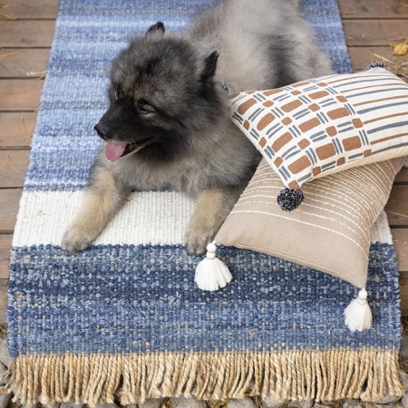 Reding from jute, denim and wool Tkano Hyderabad Ethnic, size 160x230 cm-2
