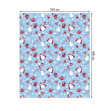The tablecloth “New Year's mood”, rectangular, Saten, size 120x145 cm-1