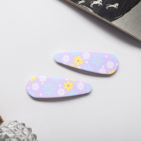 Invisibility for hair "Spark" (set 2 pcs) flowers, 5 cm-1