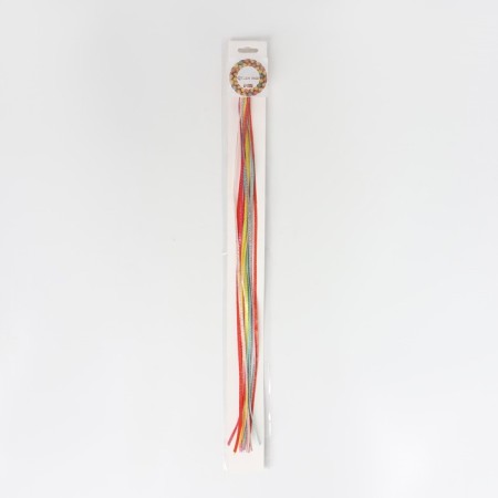 Hair threads, 90 cm, 6 pcs, brilliant color/mix-4