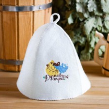 Bath cap with embroidery 