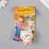 A keychain plastic, rubber with a carbine, a strap "Kitten with ice cream" 3.5x4.2 cm