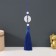 Textile suspension, plastic "Jade pendant" blue 1x2.5x12.5 cm