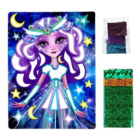 Application from the sand Neo Stars and foil "Moon" (sand, foil)-1