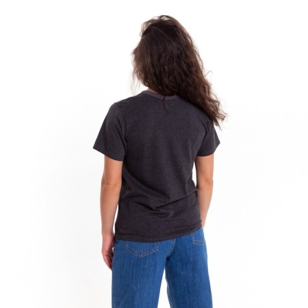 Women's T-shirt, color dark gray melange, bat, size 46-5